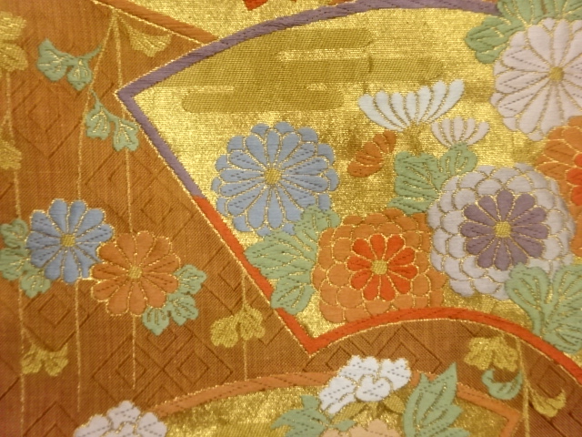 7290945: JAPANESE KIMONO JAPANESE FUKURO OBI / WOVEN BUTTERFLY
